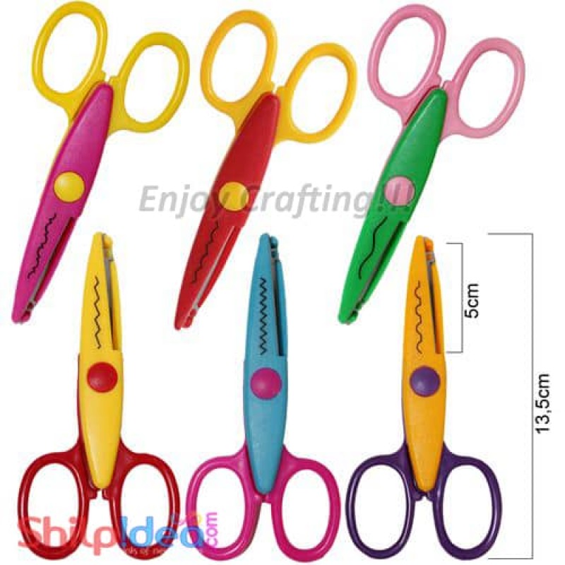 Zig-Zag Craft Scissors - Pack of 6