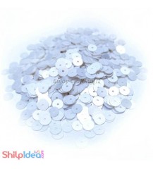 Sequins Round Flat 5mm - White