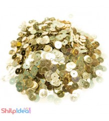 Sequins Round Flat 5mm - Light Golden