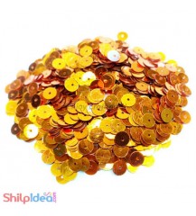 Sequins Round Flat 5mm - Golden