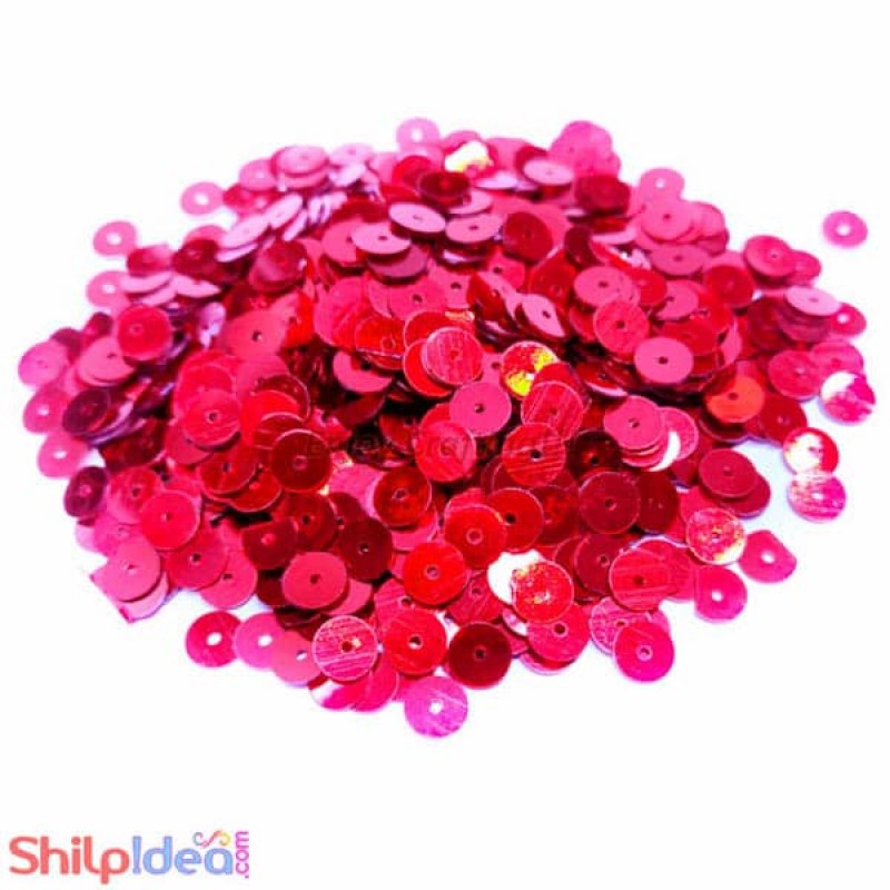 Sequins Round Flat 5mm - Red