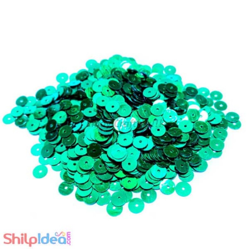 Sequins Round Flat 5mm - Green