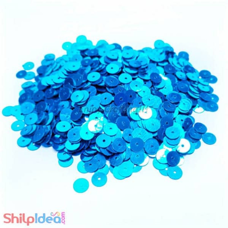 Sequins Round Flat 5mm - Blue